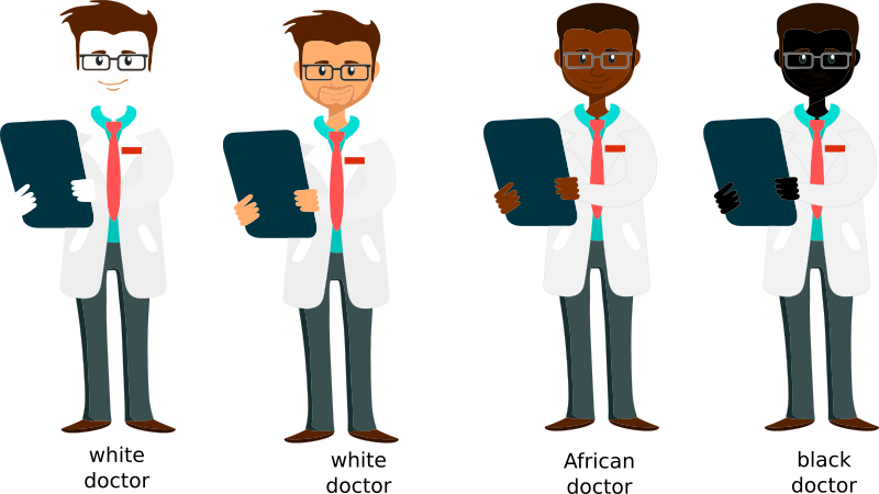 Medium Image - Black Male Doctor Clipart (800x450)