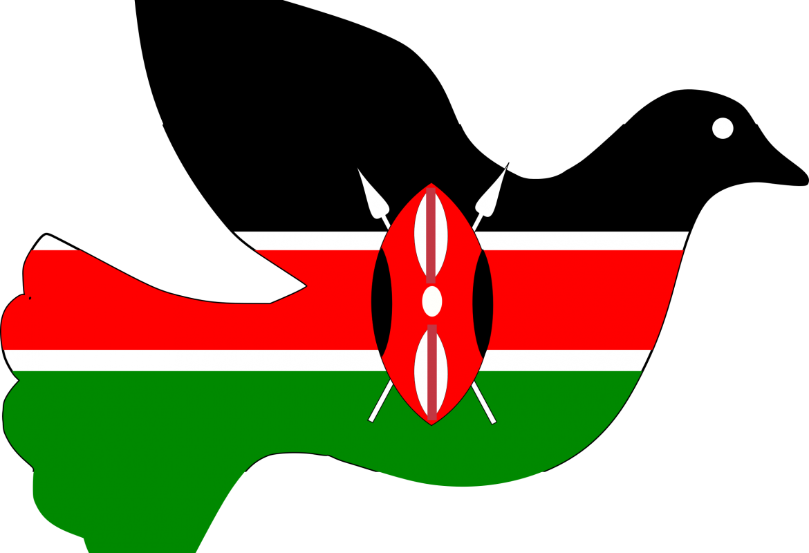 Openclipart - Org/ - Flag Map Of Kenya Ornament (round) (1170x800)