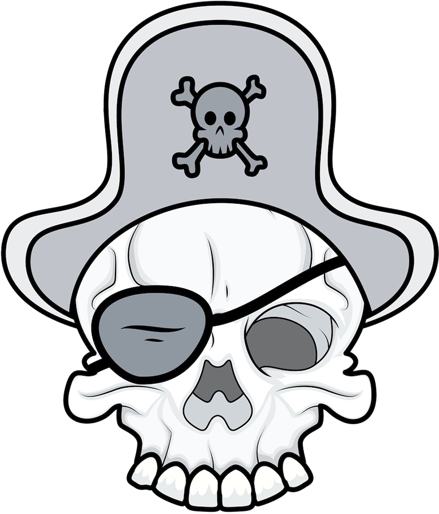 Skull Piracy Illustration - Skull Piracy Illustration (1500x1762)