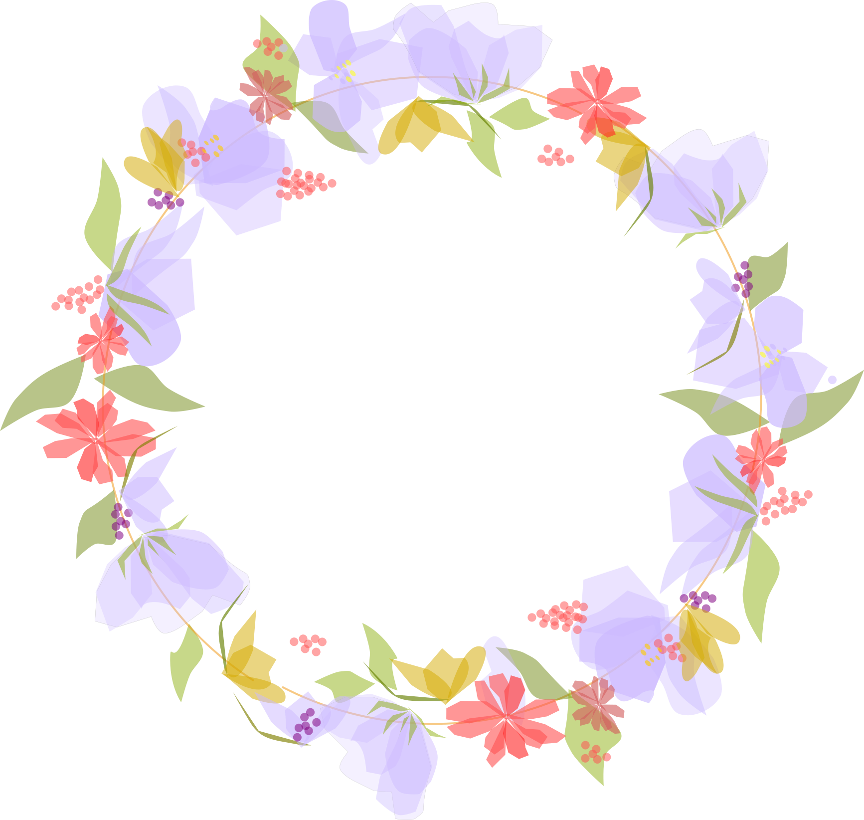 #flowerwreath #inkscapeart #invitation #cards #flowers - Picture Frame (1733x1644)