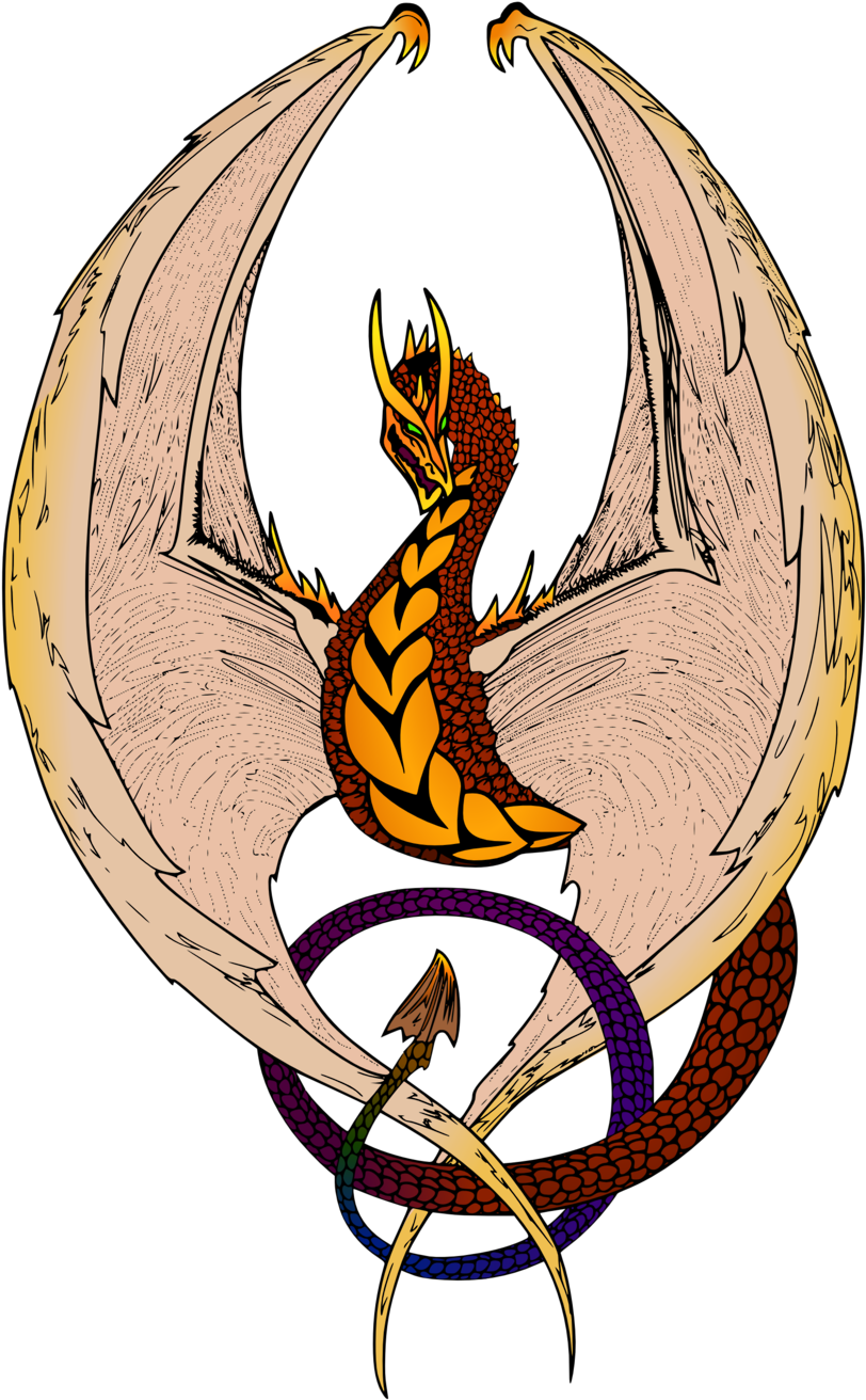 Public Domain Clip Art Image - Cartoon Wyvern (958x1355)