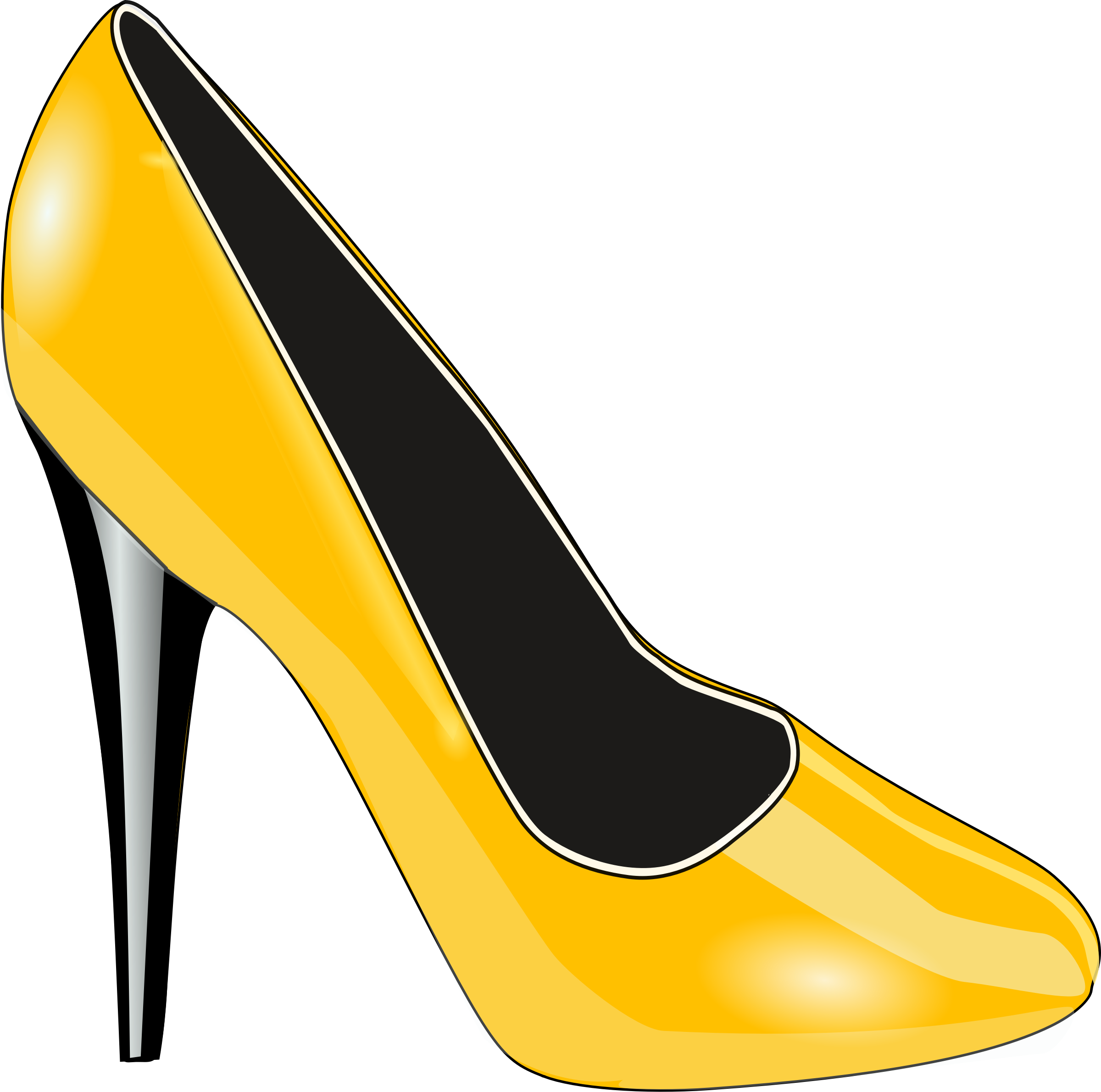 Big Image - Yellow Shoe Clip Art (2400x2380)