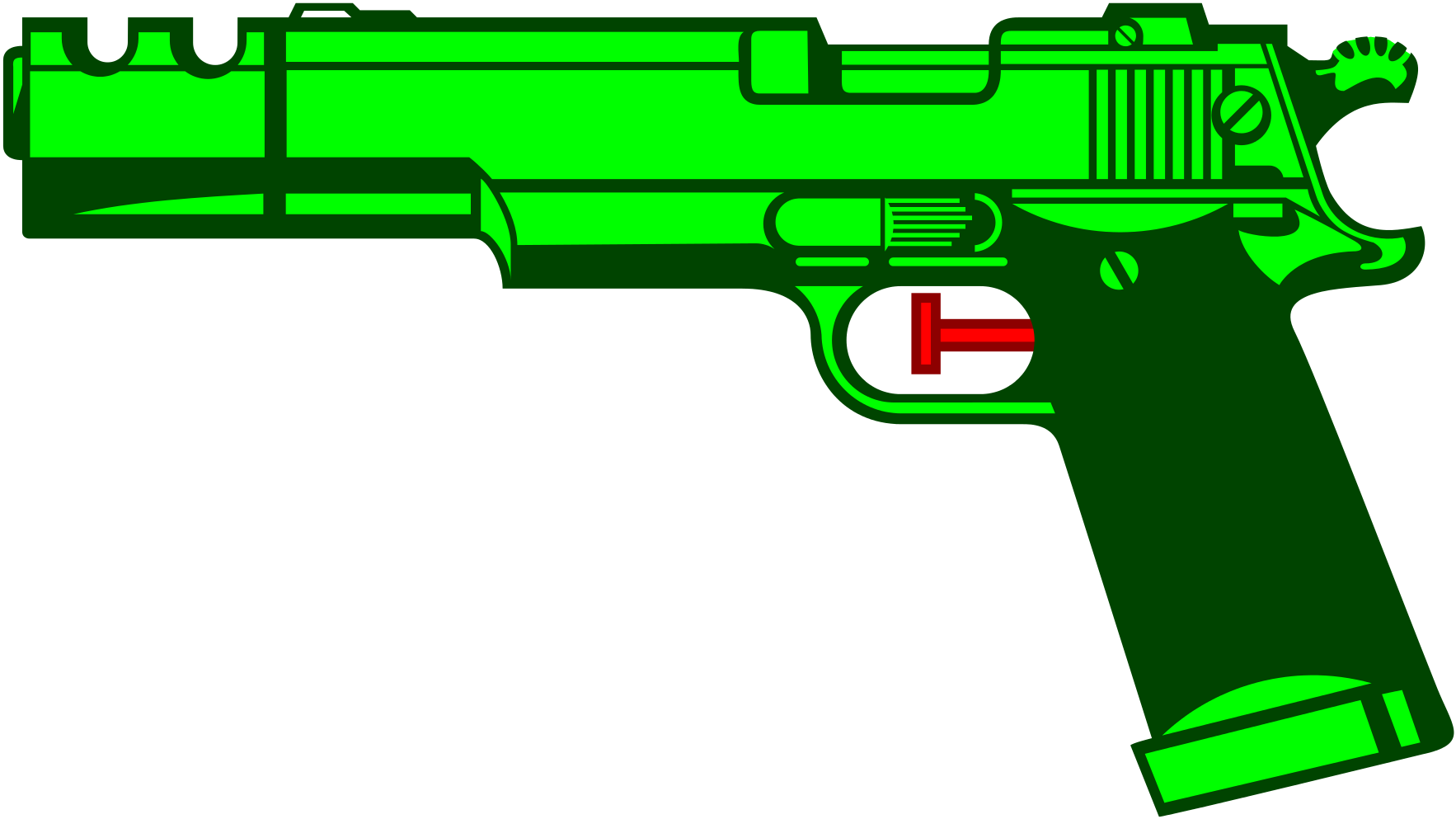 Silhouette Water Gun - Water Pistol Png (2000x1122)