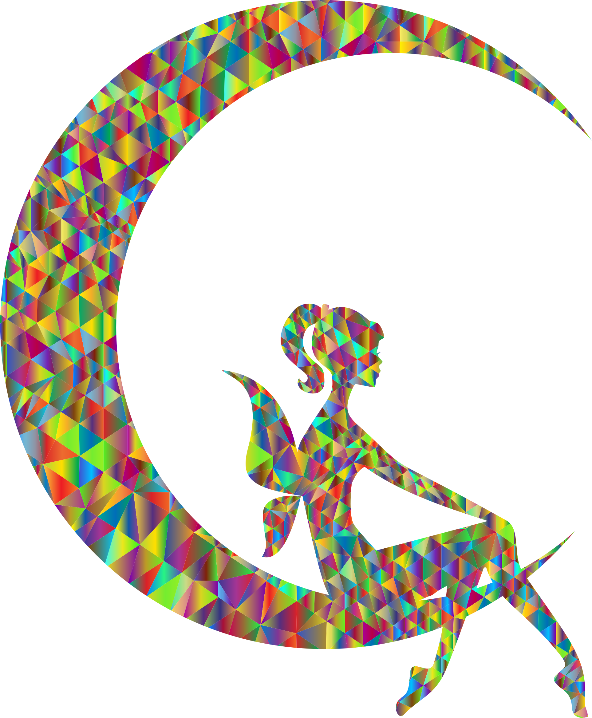 Big Image - Fairy On The Moon Silhouette Transparent (1926x2336)