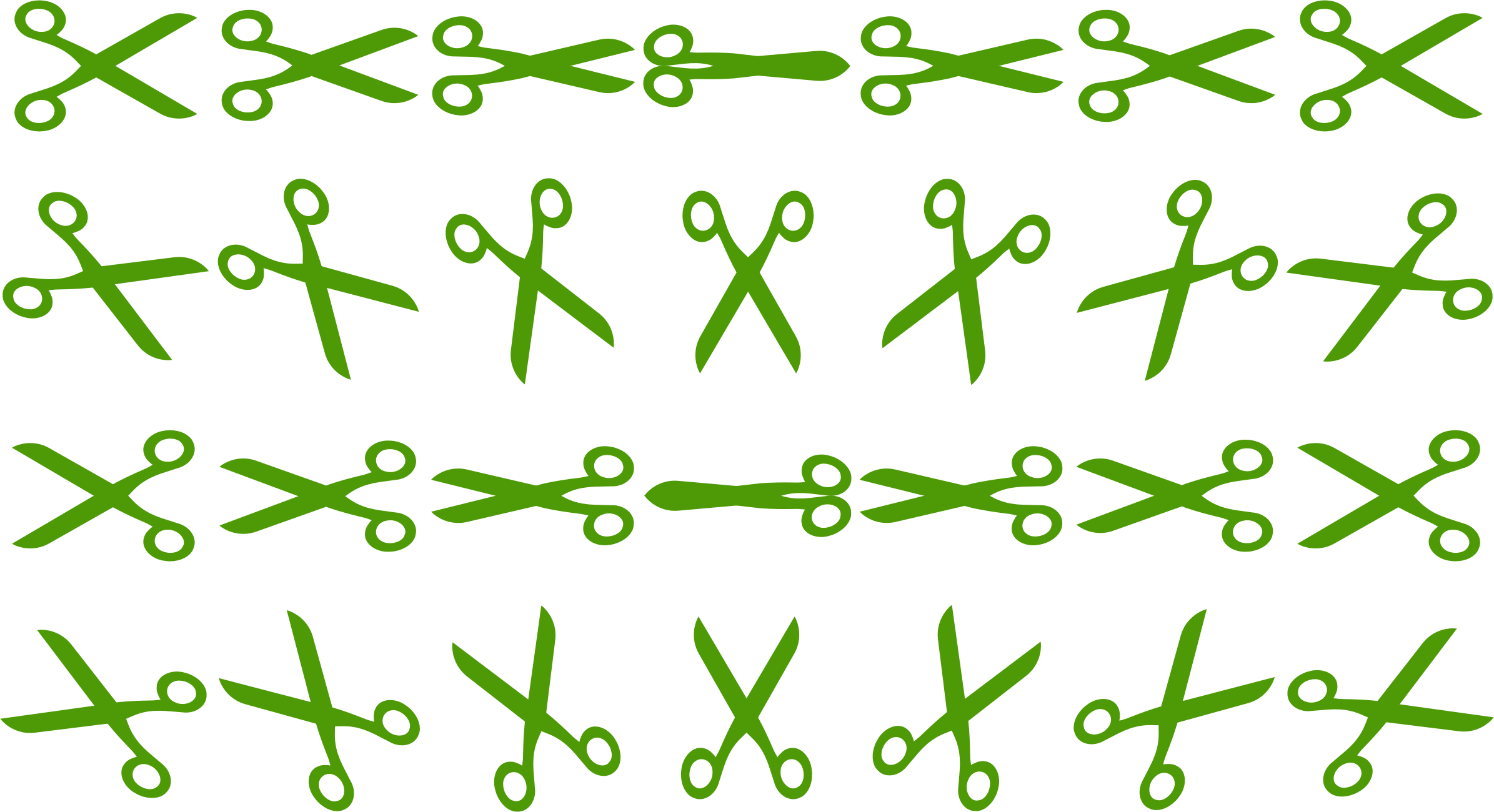 Openclipart Scissors Sprite Sheet - Transparent Sprite Sheet Png (2391x1300)