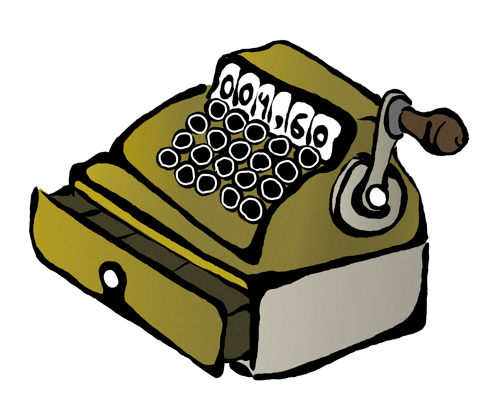 Big Image - Machine Cash Register Clip Art (2400x2025)