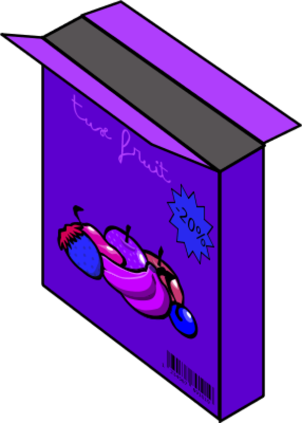 Vector Clip Art - Cereal Box Clip Art (600x839)