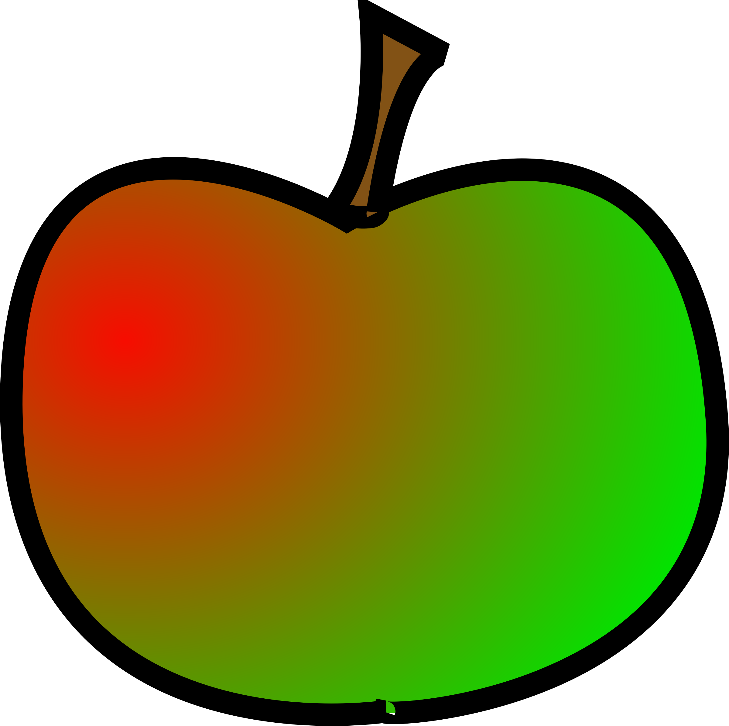 Apple By @bogranger, Simple Apple, Created In Inkscape, - Clip Art Red And Green Apple (2400x2390)