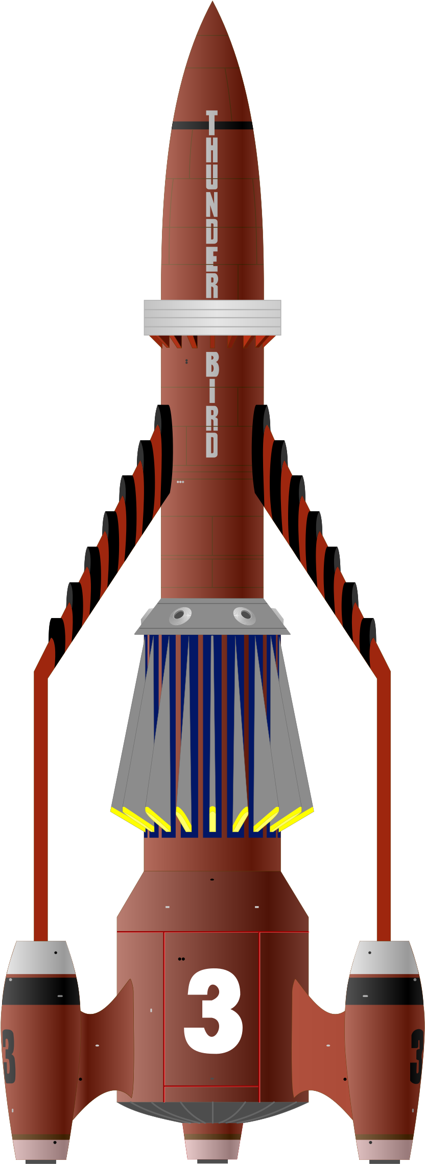 Big Image - Thunderbirds 3 Png (1855x2400)