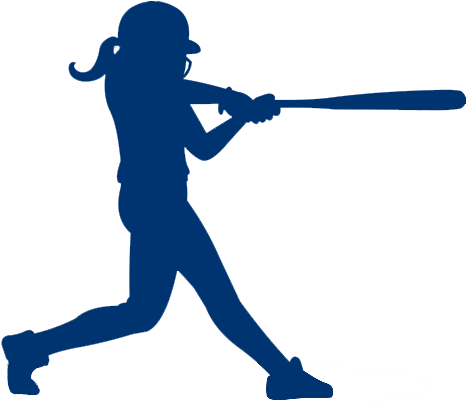 Picture - Girl Softball Player Silhouette (500x408)