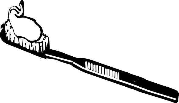 Toothbrush Dental Health Brush Paste Cream - Black And White Toothbrush (586x340)