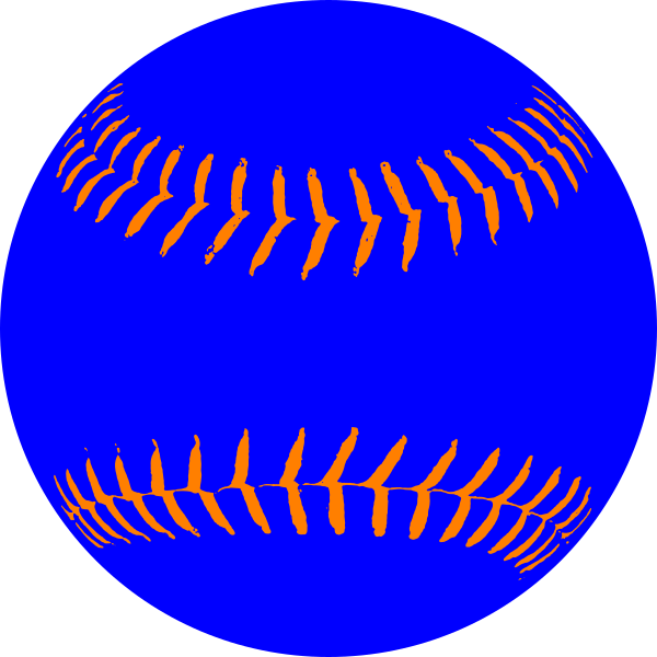 Softball Orange Laces Clip Art At Clker - Softball Clipart Transparent (600x600)