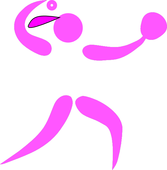 Pony Tail Pink Clip Art - Sports Clip Art (588x597)