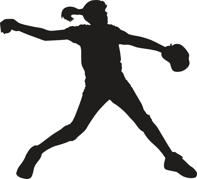 Love @ Claudia Jones @shelley Stafford - Softball Pitcher Silhouette Png (672x609)