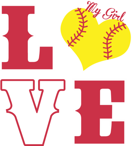 Love My Girl- Softball - Softball (434x480)
