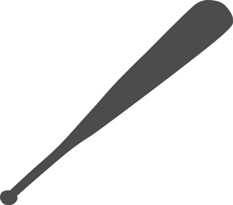 Baseball Clipart Racket - Baseball Bat Clipart Black And White (819x720)