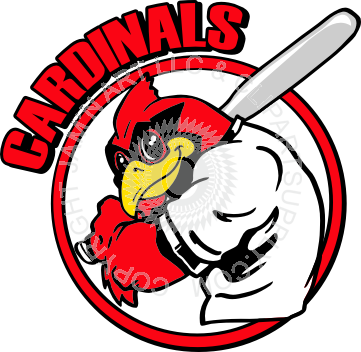 Baseball - Clip Art Cardinal Baseball (361x352)