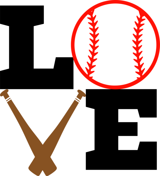 Love Baseball- Bat And Ball - Love Baseball- Bat And Ball (934x1024)
