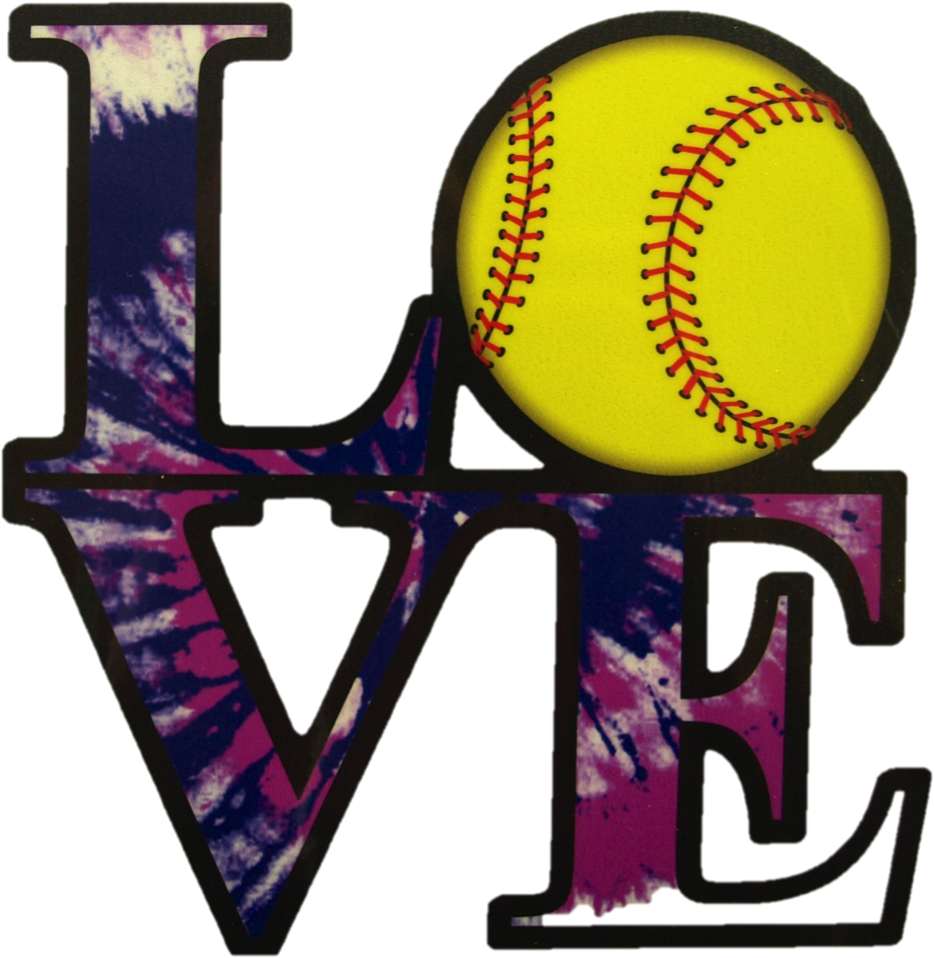 Love Softball Vinyl Decal - Nc State Baseball (1002x978)