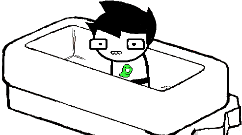 Baseball Hat Clipart Black And White - Homestuck John Egbert Gif (493x277)