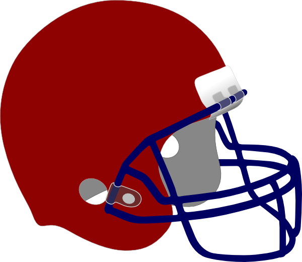 Helmet And Football Drawing (600x520)