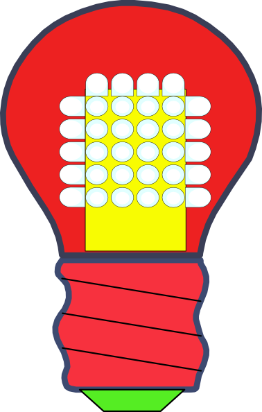 Led Light Bulb Clip Art - Led Light Clip Art (378x594)