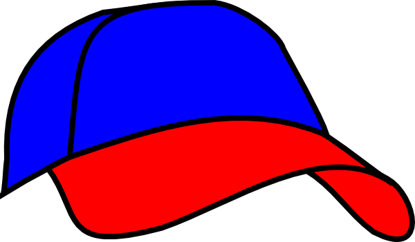 Blue Clipart Baseball Hat - Baseball Hat Clip Art (600x351)