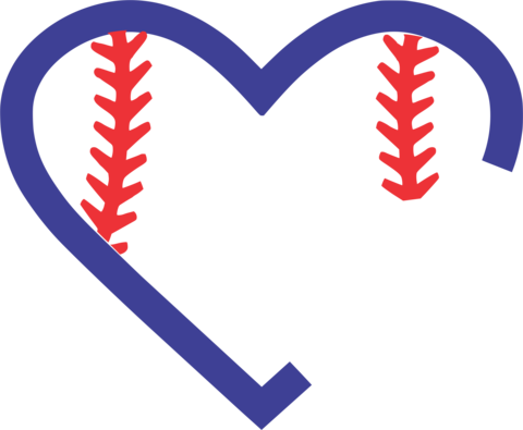 Baseball Heart- Side Name Space - Texas Rangers Baseball Heart (1024x842)