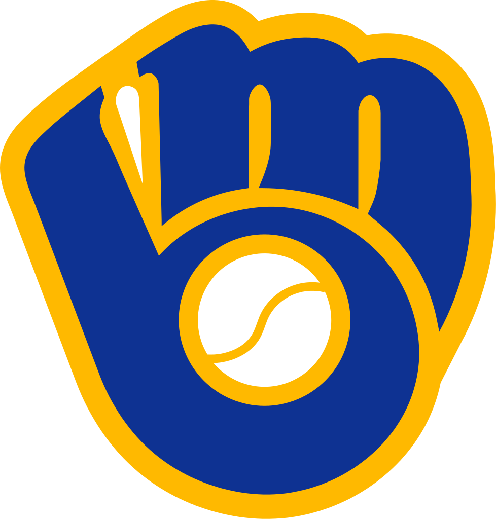 It's A Baseball Glove Made Out Of An "m" For Milwaukee - Milwaukee Brewers Glove Logo (978x1024)