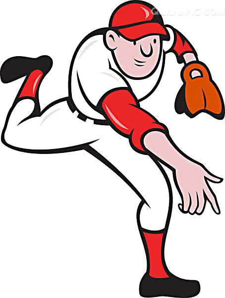 Baseball Pitcher Cartoon Clip Art - Baseball Pitcher Cartoon Clip Art (454x600)