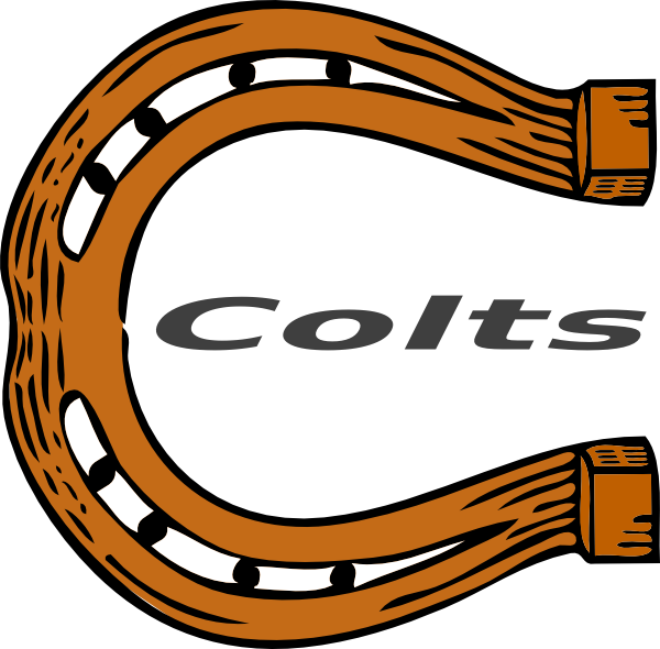 Colts Clip Art At Clker - Horseshoe Clip Art (600x590)