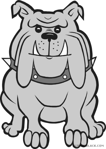 Bulldog Animal Free Black White Clipart Images Clipartblack - Happy Bulldog Clipart (426x595)