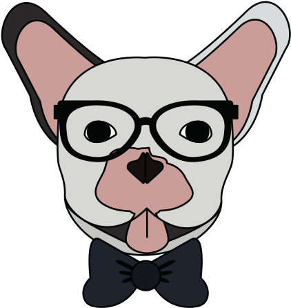 Hipster French Bulldog Icon - Companion Dog (550x550)
