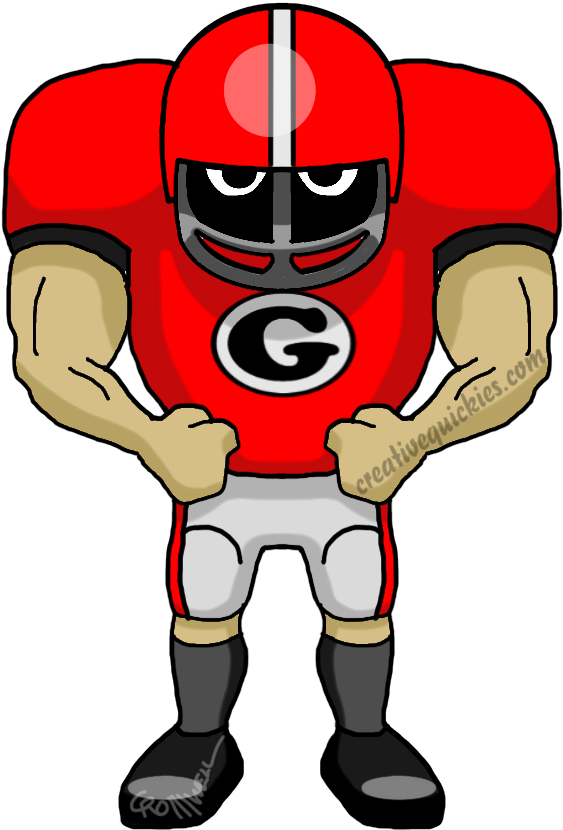Athens Georgia Bulldogs - Dallas Cowboy Football Player Clipart (752x940)