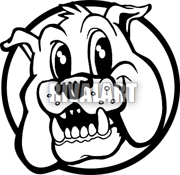Happy Bulldog Head Clipart - Springmore Bulldog (361x351)