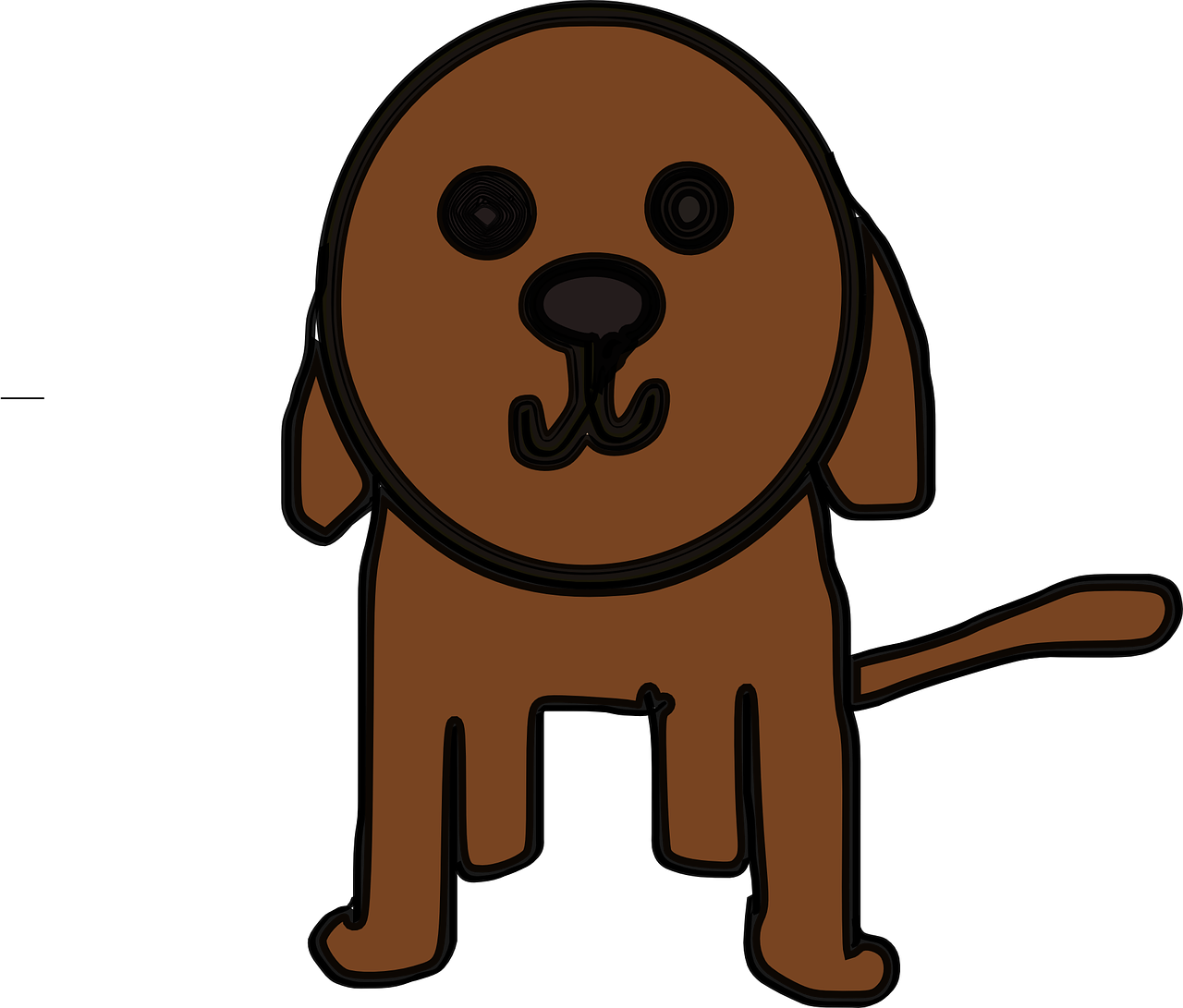Dog, Beagle, Animal, Brwon - Custom Little Brown Dog Shower Curtain (1280x1091)