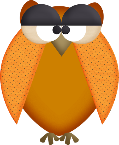 Fall Clip Artfall Daysfall Harvestnight - Little Owl (408x500)