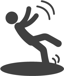 Black Slip And Fall Icon Representing Personal Injury - Slip And Fall (501x500)