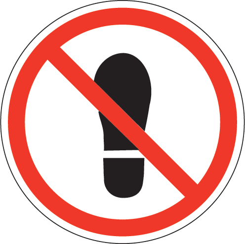 Iso Do Not Step Symbol Decal - Do Not Step Sign (495x495)