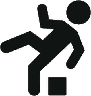 Slip/trip And Fall - Health & Safety Icons (366x374)