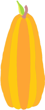 Tall Yellow Color Block Harvest Pumpkin Clip Art Halloween - Clip Art (400x400)
