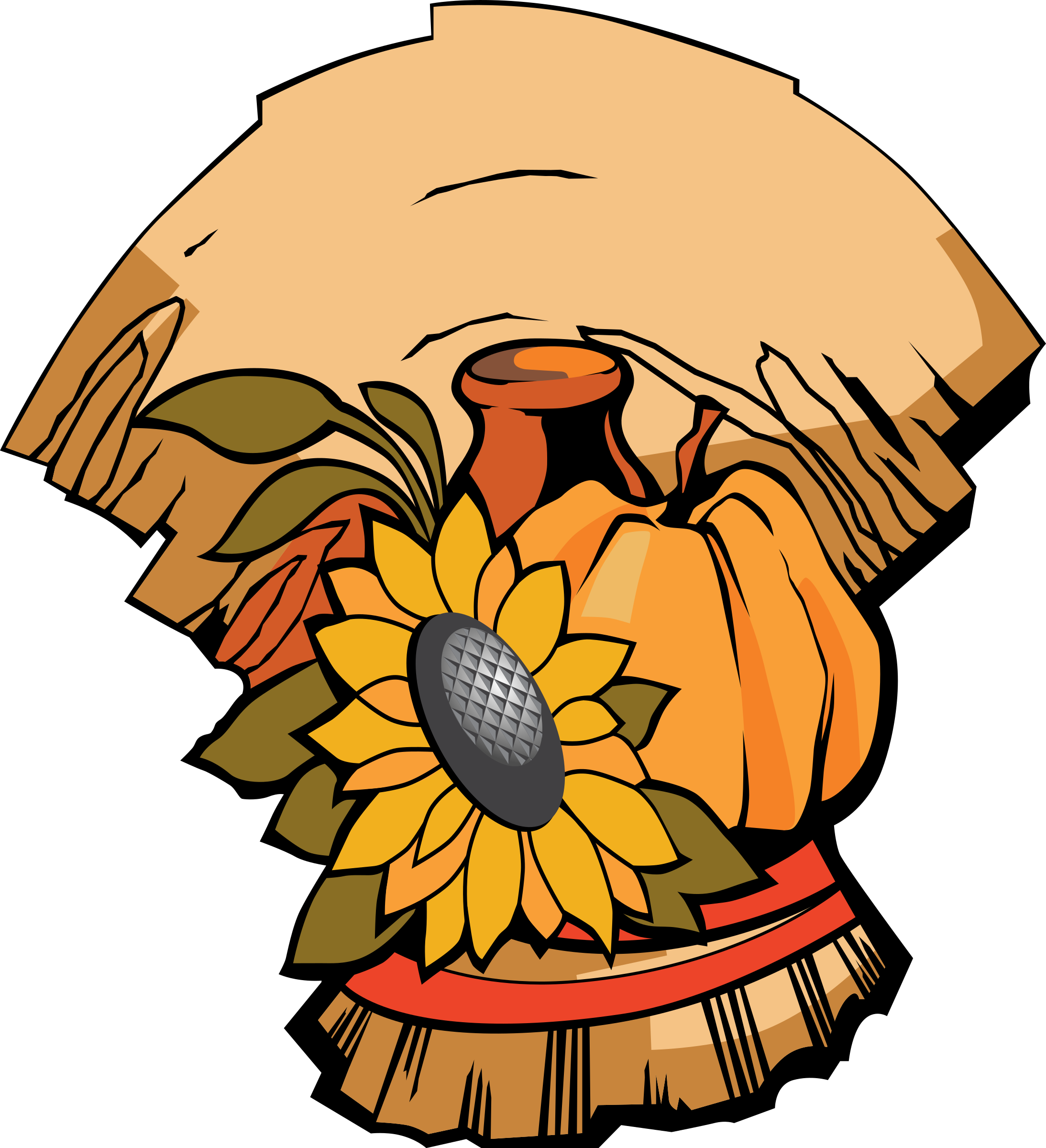 Free Harvest Banner Free Sunflower Free Sunflower Free - Clip Art (2187x2400)