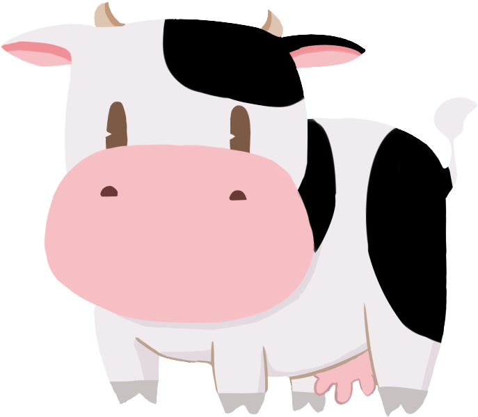 Harvest Moon Cow By Hyruleike - Drawing (1000x1000)