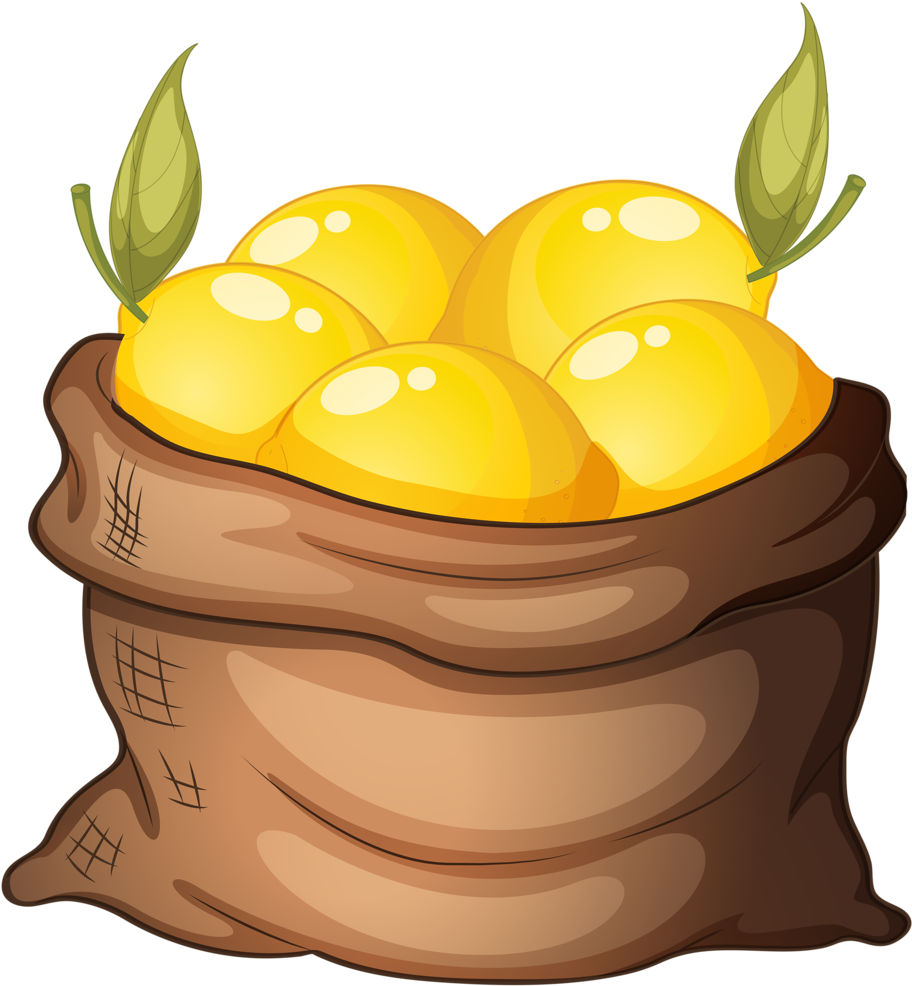 Sack Of Apples Clipart (942x1024)