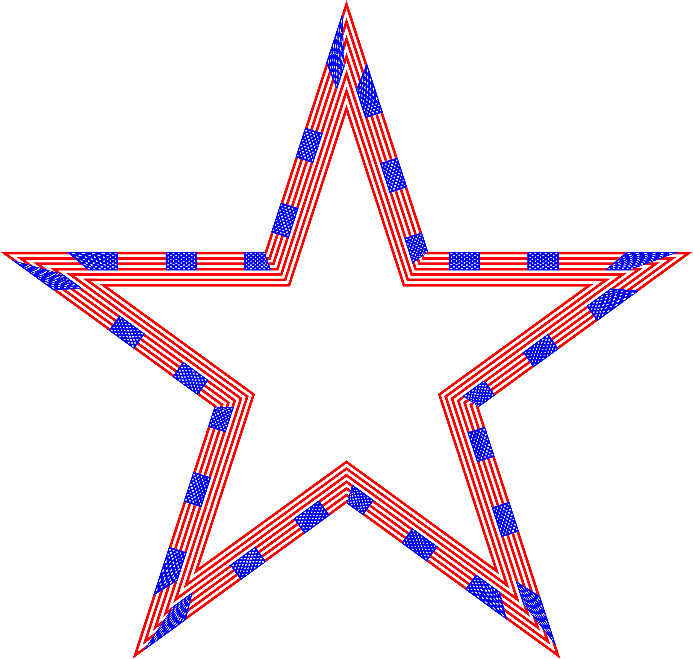 American Flag Clipart Staes - Star On Usa Flag (2314x2200)