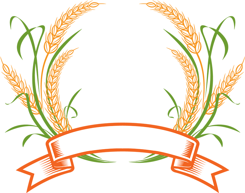 Wheat Logo Cereal Clip Art - Laurel Wreath (863x696)