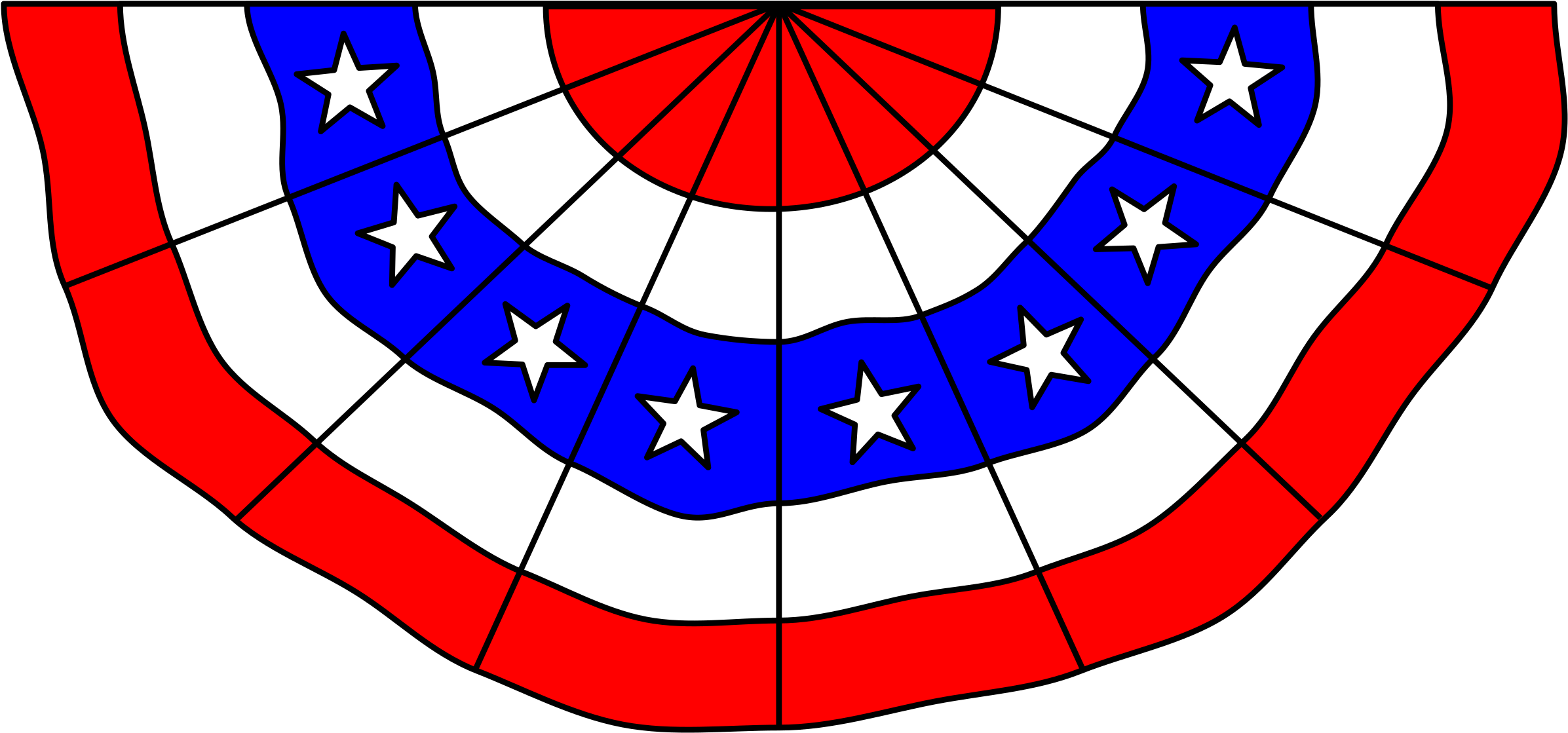 Clipart American Flag Bunting - Philadelphia Union Black Logo (2400x1126)