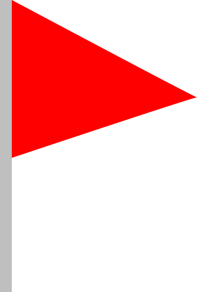 Red Flag Clipart - Triangle Flag Clip Art (402x595)