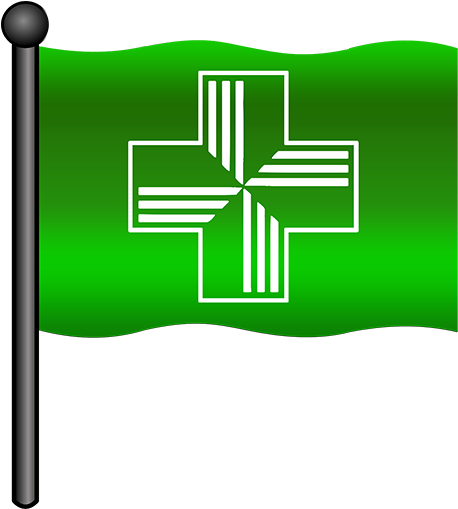 Pharmacy Green Flag Clip Art - Pharmacy Flag (512x512)