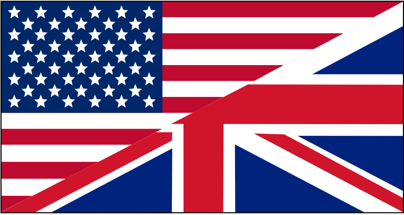 Clipart - Us/uk Flag - United States Vs Great Britain (800x800)